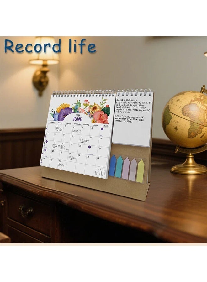 التقويم المحمول الإنجليزي الجديد 2026 - مخطط عمل متعدد الوظائف، منظم جدول يومي محمول للعمل والمنزل - Image 2