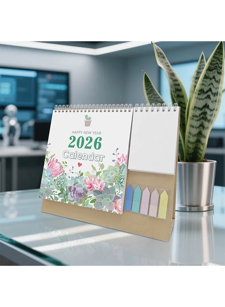 التقويم المحمول الإنجليزي الجديد 2026 - مخطط عمل متعدد الوظائف، منظم جدول يومي محمول للعمل والمنزل - Image 5