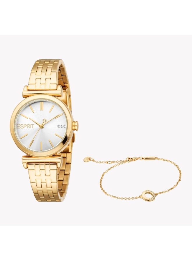 Esprit Women's Gold Stainless Steel Watch | Es1l505m0055 - Image 1