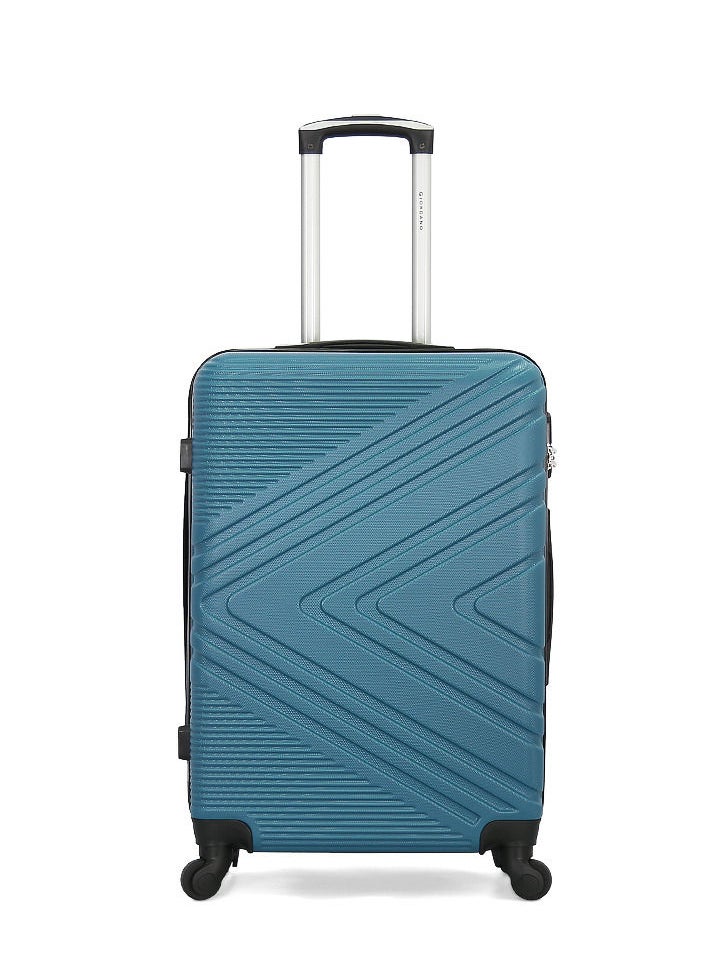 GIORDANO 3-Piece ABS Hardside Spinner Iron Rod Luggage Trolley Set With TSA Lock 20/24/28 Inch Petrolium  - Image 2