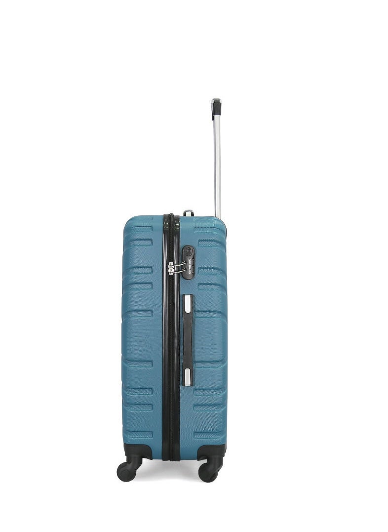 GIORDANO 3-Piece ABS Hardside Spinner Iron Rod Luggage Trolley Set With TSA Lock 20/24/28 Inch Petrolium  - Image 3