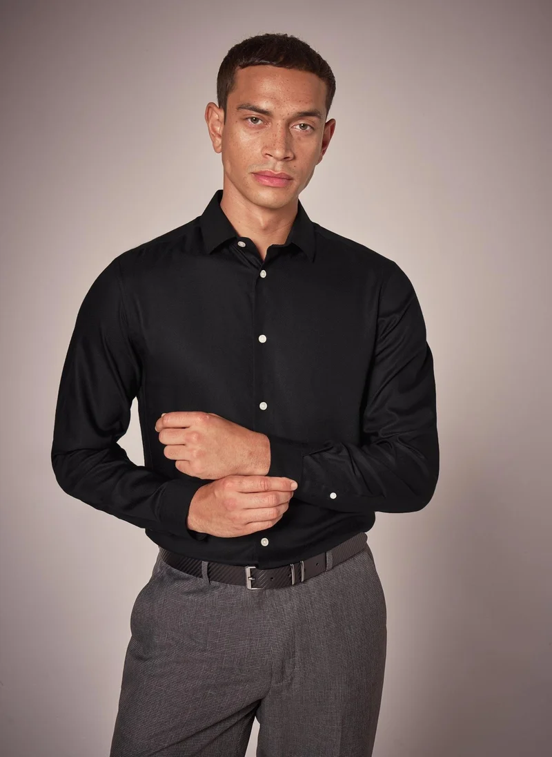 Matalan Taylor & Wright Black Slim Fit Shirt