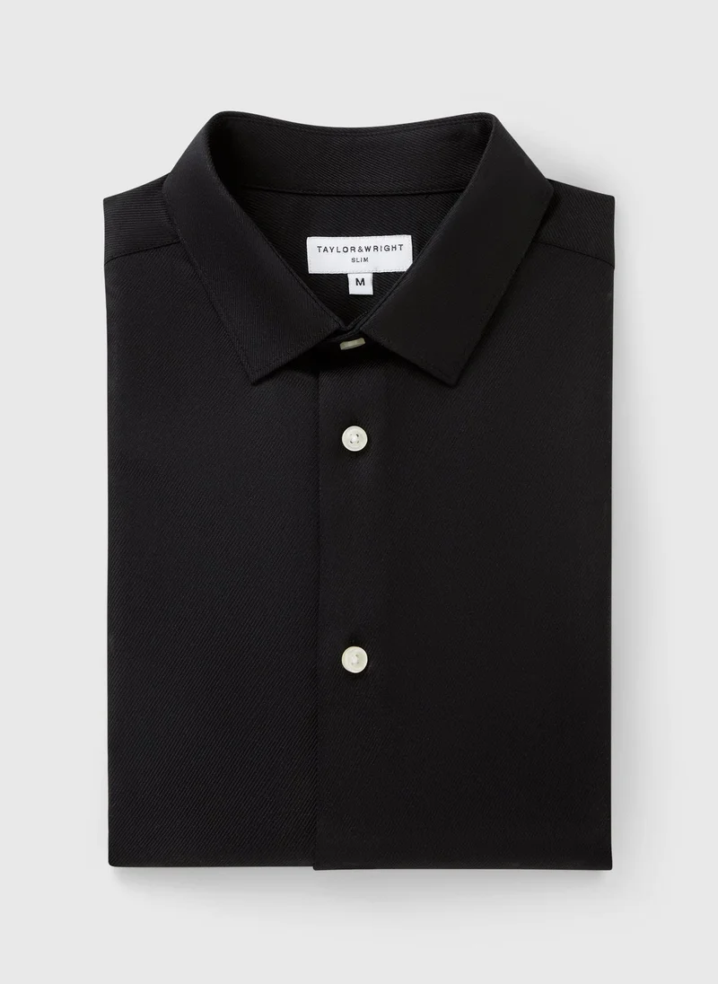 Matalan Taylor & Wright Black Slim Fit Shirt