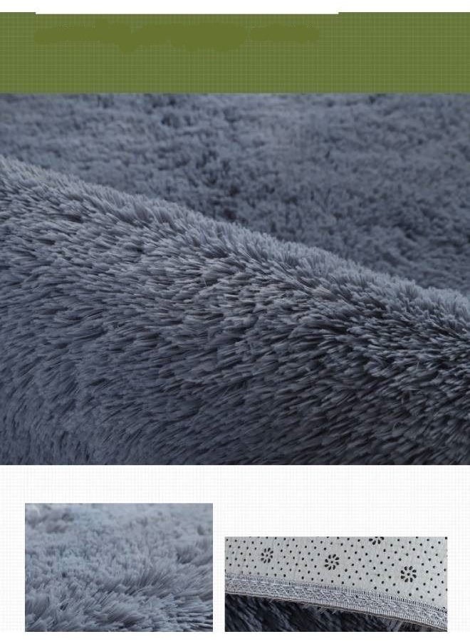 C&C Home Luxurious Super Soft Fur Living Room Non Skid Soft Microfiber Plush Bedroom Super Absorbent Rug Fluffy Warm Winter Round Mat Home Decoration Doorway kitchen Bathroom Runner Rug 100 x 100 cm  - Image 3