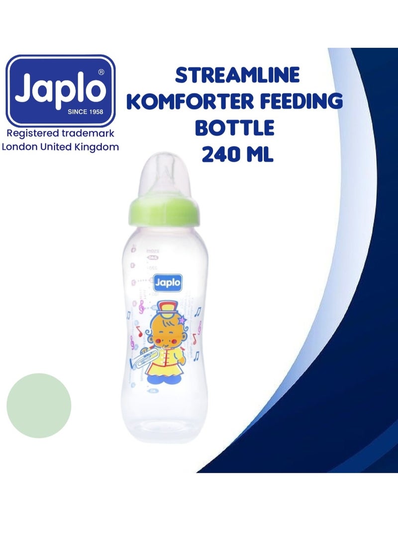 Japlo Streamline baby feeding Bottle with Anti-colic nipple & Lukewarm water mixer size 250 ml SL250 ( assorted)  - Image 1