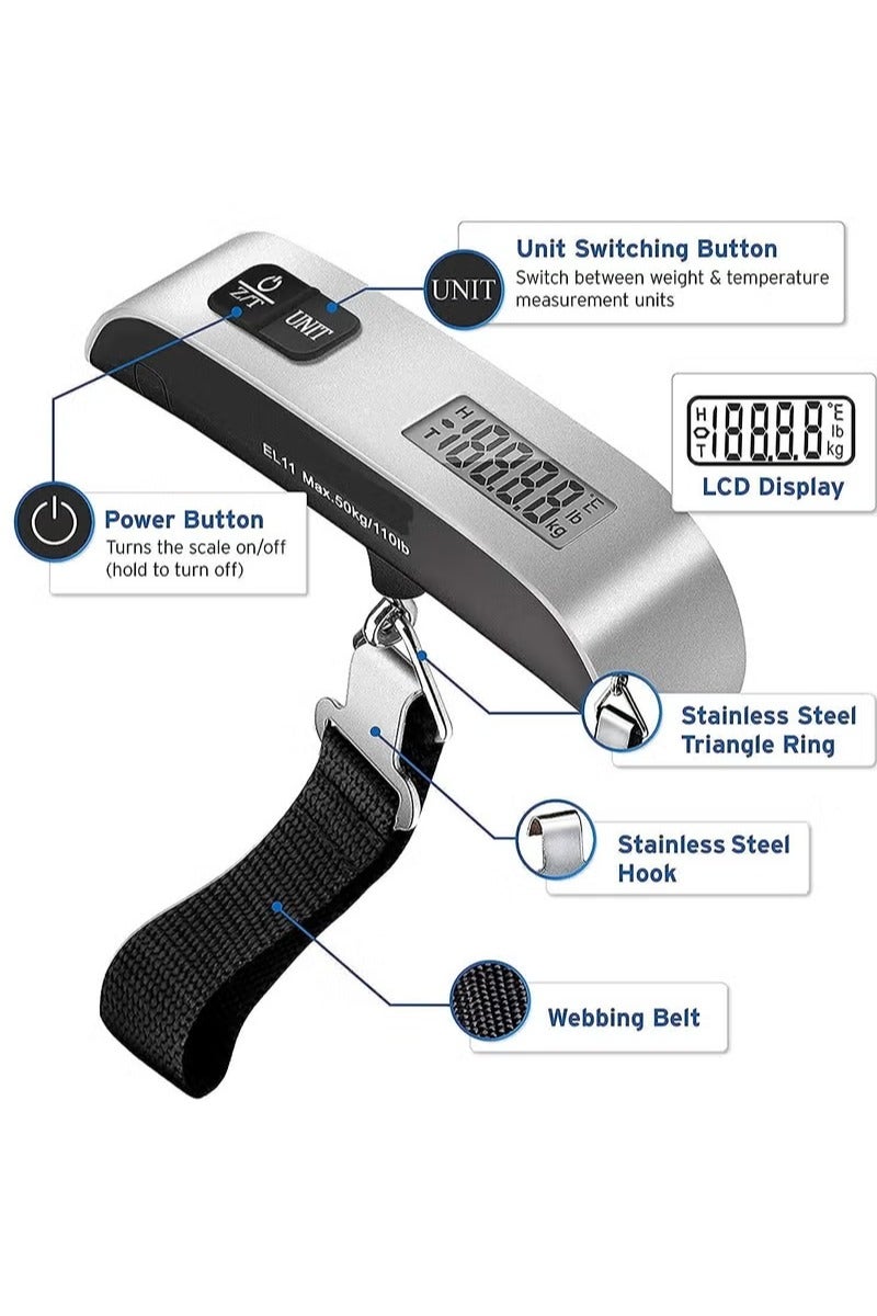 SmartGrip Digital Luggage Scale – Travel Weight Checker with LCD Display & Precision Sensor, Portable Handheld Weighing Tool for Suitcases, Backpacks & Cabin Bags - Image 4