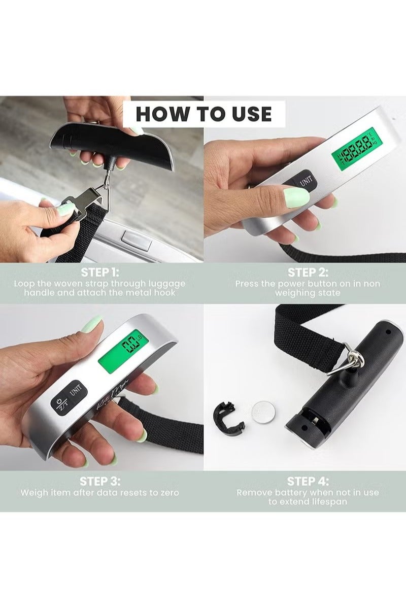 SmartGrip Digital Luggage Scale – Travel Weight Checker with LCD Display & Precision Sensor, Portable Handheld Weighing Tool for Suitcases, Backpacks & Cabin Bags - Image 2