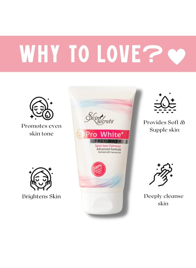 Skin Secrets Pro White+ Natural Face Wash with Arbutine and Vitamin B3 for Skin Brightening| Paraben & Sulphate Free 100ml (Pack of 1) - Image 2