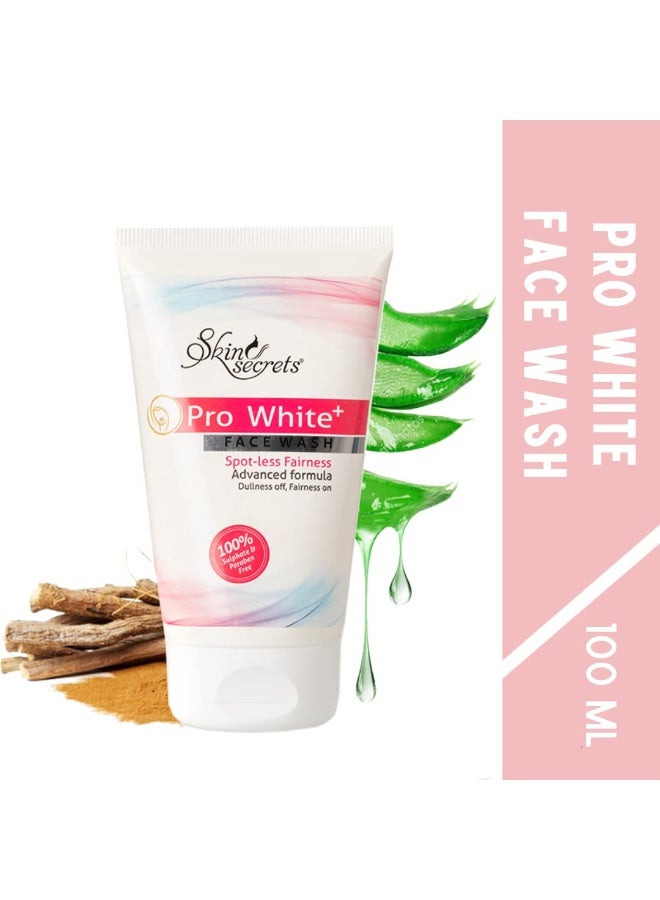 Skin Secrets Pro White+ Natural Face Wash with Arbutine and Vitamin B3 for Skin Brightening| Paraben & Sulphate Free 100ml (Pack of 1) - Image 3