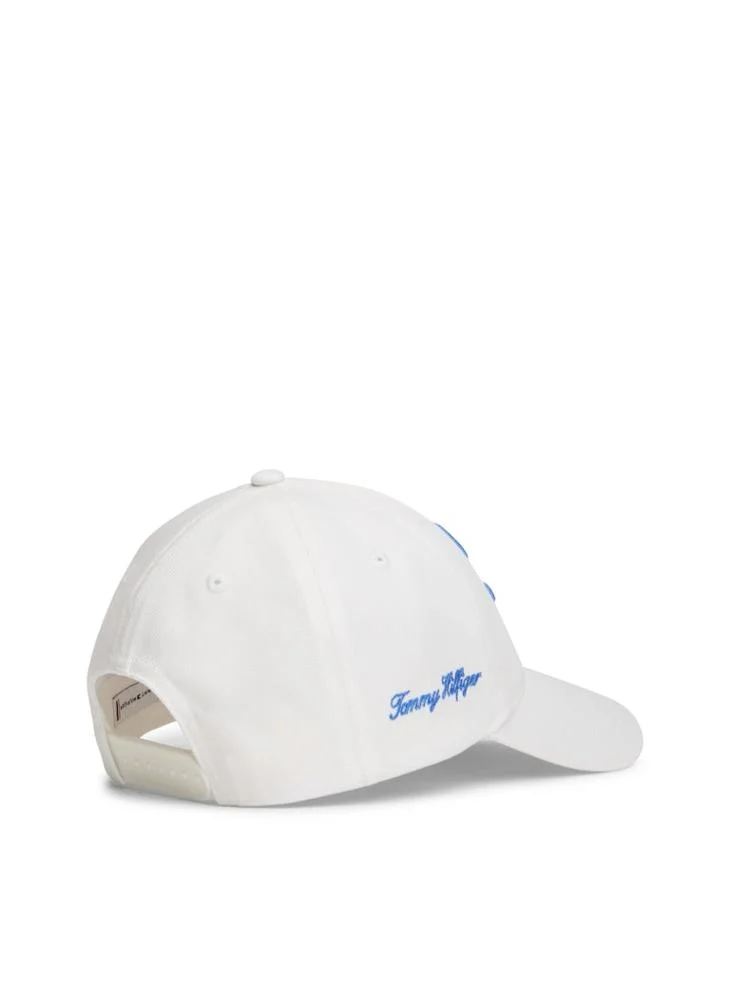 تومي هيلفيغر قبعة أطفال بتصميم منحني بشعار ث