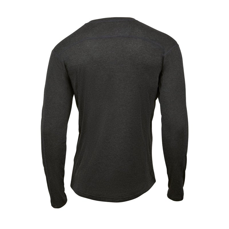 Carhartt Men's Force Midweight Stretch Base Layer Crewneck, Black Heather, X-Large - Image 2