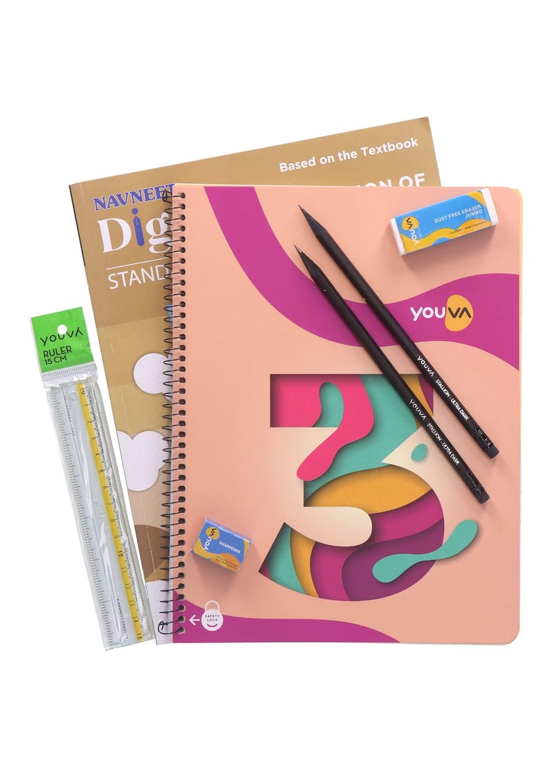 Navneet Navneet Youva Happiness Combo Organisation of Commerce Management Study Kit 1 Digest 1 Long Book 2 Pencils 1 Sharpener 1 Eraser 1 Scale 23946  - Image 2