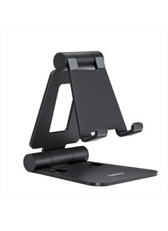 Dual Folding Cell Phone Stand, Fully Adjustable Foldable Desktop Phone Holder Cradle Dock Compatible with Phone 14 13 12 11 Pro Xs Xs Max Xr X 8, Nintendo Switch, All Phones
