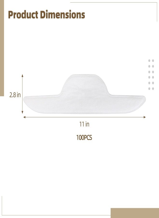 Homaisson 100 PCS Neck Collar Sweat Pads, Disposable Collar Sweat Pads for Men Women Shirts, Fitted Neck - Image 3