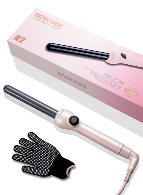 Professional Curling Iron, Ceramic Clipless Design Hair Curler, Ceramic Coating, Ionic Technology for Perfect Frizz-Free Hair