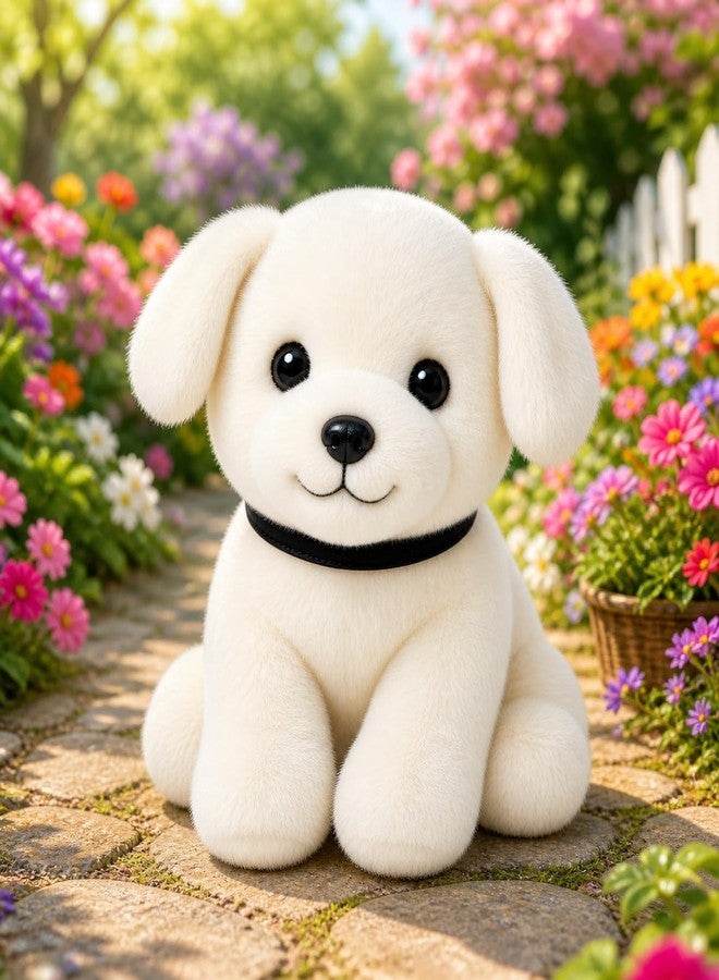 MOPANIRAJ 25cm Dog Plush Soft Toy Cute Kids Animal Home Decor Boys/Girls/Baby Soft and Cuddly White Puppy Stuffed Toy