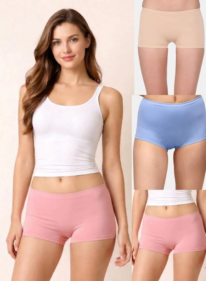 Take Two Pack of 3 - Plain Boyshorts By Lazzycat