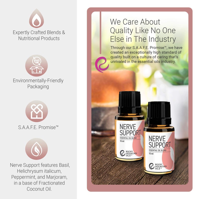 Rocky Mountain Oils Nerve Support Essential Oil Blend with 100% Pure and Natural Essential Oils - Relaxing Aromatherapy Oils for Diffuser, Massage Oil for Massage Therapy - 15ml - Image 4