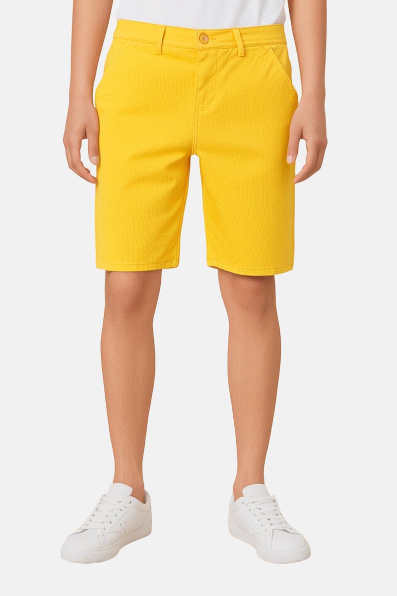 Levi's Kids Boy Solid Chino Shorts, Orange - Image 1