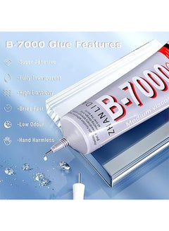 ZHANLIDA B7000 Jewelry Rhinestones, Clear Super Glue Transparent Industrial Adhesive for Phone Repair Jewelery Making Crafts Gem Fabric Metal Nail Art Stone Wood Glass Bead  - Image 4