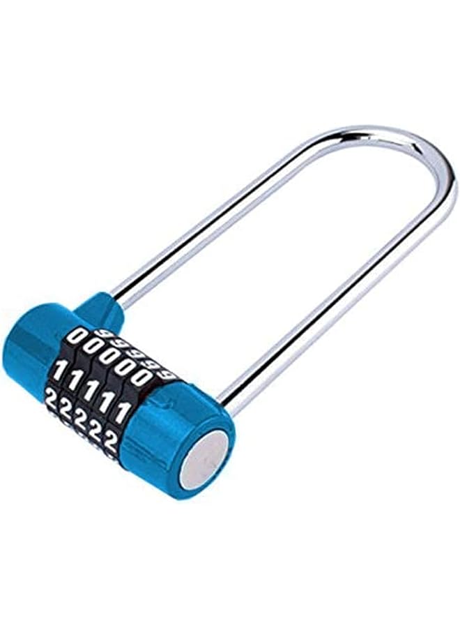 PROMASS 5 Digit Combination Padlock, Blue, 4.65 Inch Long Shackle, School & Gym Locker Lock, Gate & Door Lock - Image 1