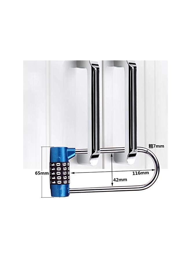 PROMASS 5 Digit Combination Padlock, Blue, 4.65 Inch Long Shackle, School & Gym Locker Lock, Gate & Door Lock - Image 2