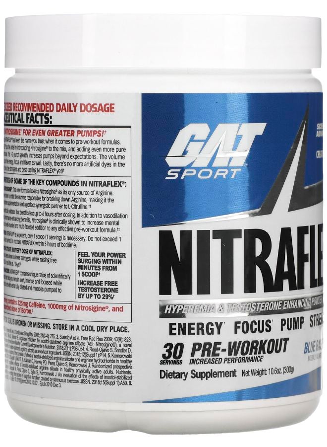 GAT Sport NITRAFLEX Blue Raspberry 10.6 oz (300 g) - Image 2