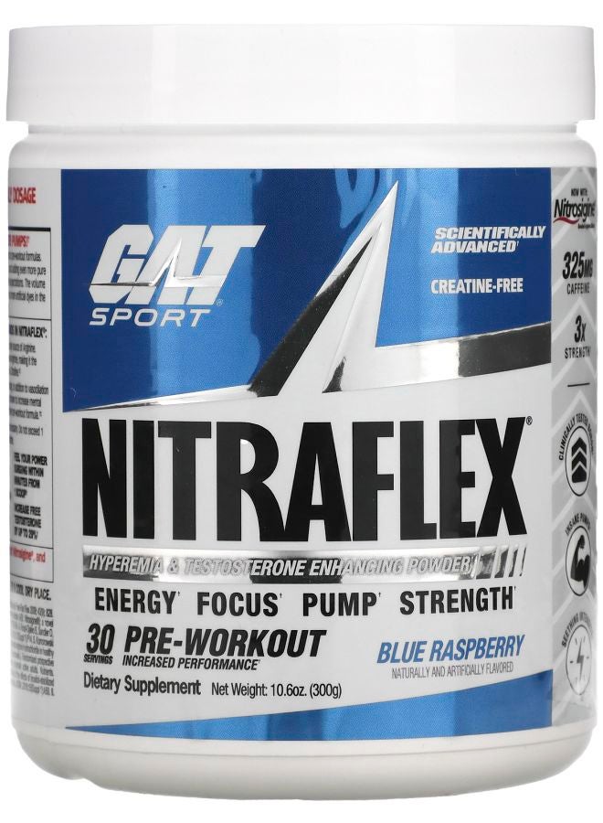 GAT Sport NITRAFLEX Blue Raspberry 10.6 oz (300 g) - Image 1