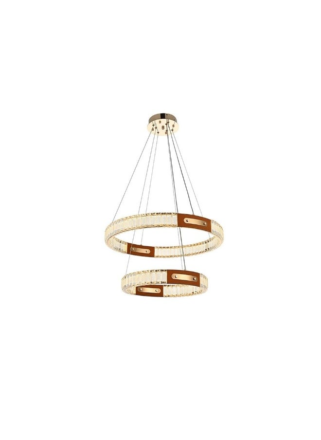 DANUBE HOME Danube Home Concetta Chandelier Crystal+Metal D60Xh100 Led Gold A3801/600+400 | Contemporary Pendant Lamps | Hanging Lanterns | Modern Design Indoor Lighting For Bedroom Dining Living Room  - Image 2