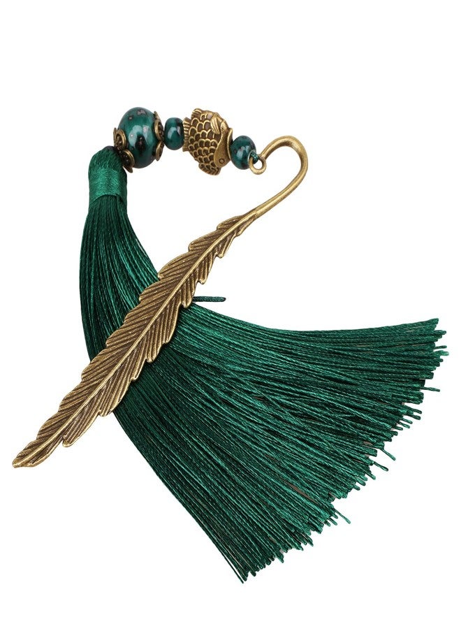 GTHER Chinese Metal Bookmarks with Tassel, Vintage Bookmark Unique Classical Ancient Chinese Hairpin Bookmark with Handmade Silky Tassel for Book Lovers Unique Gift - Image 1