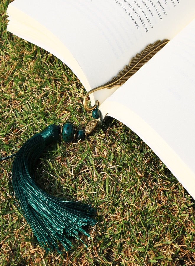 GTHER Chinese Metal Bookmarks with Tassel, Vintage Bookmark Unique Classical Ancient Chinese Hairpin Bookmark with Handmade Silky Tassel for Book Lovers Unique Gift - Image 3