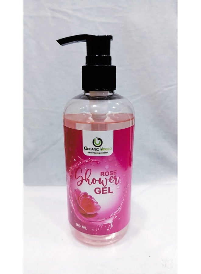 Organic Umeed Rose Body Wash Shower Gel,300ml Family Pack, Body Wash for Women and Men with Skin Conditioners for Smooth & Moisturised Skin, Suitable for All Skin Types