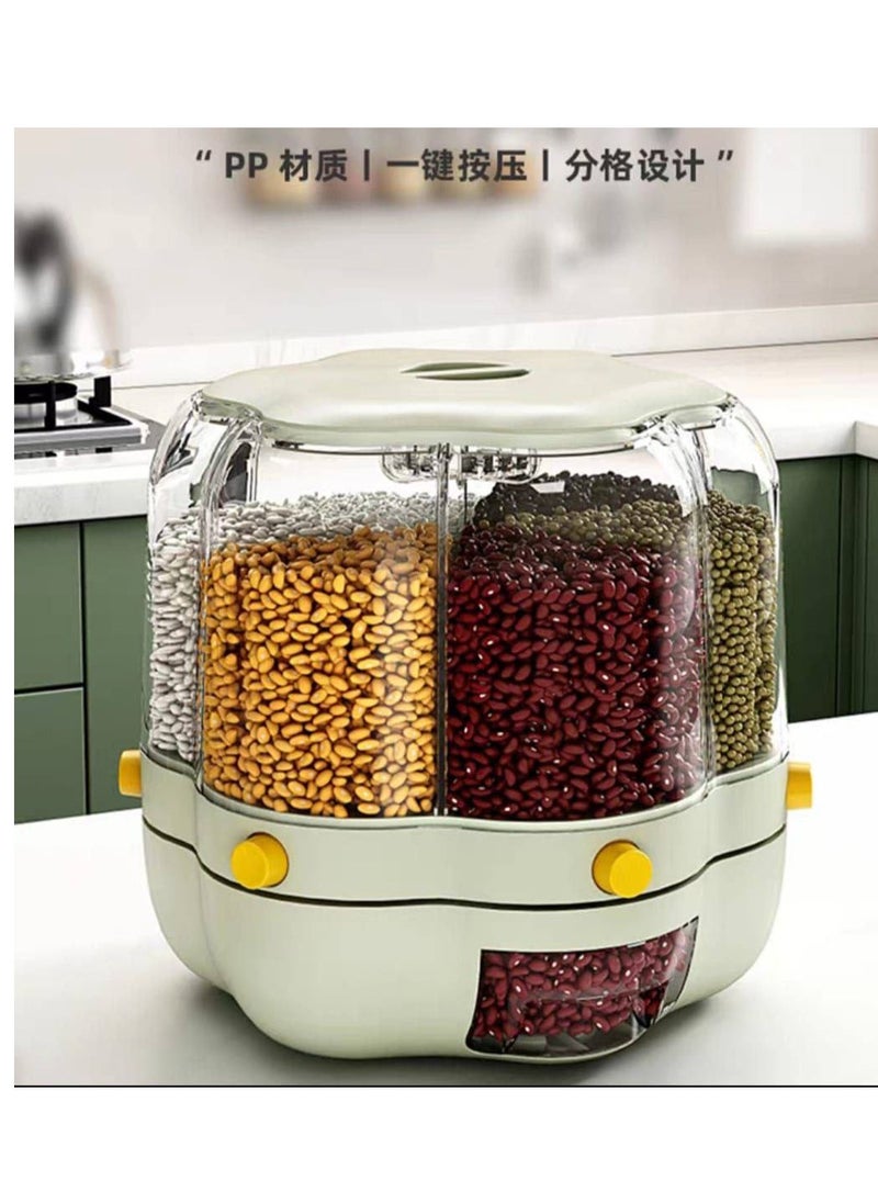Generic 6-compartment rotating legume organizer, imported acrylic, high quality  - Image 1