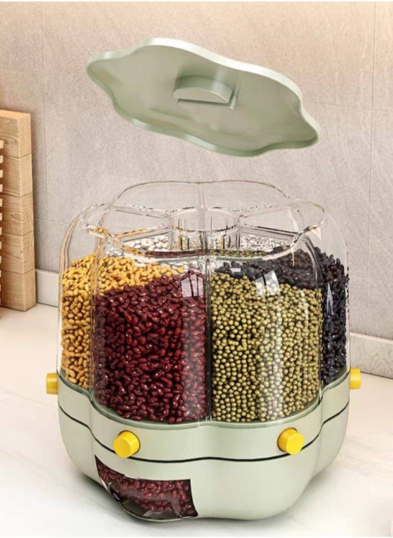Generic 6-compartment rotating legume organizer, imported acrylic, high quality  - Image 2