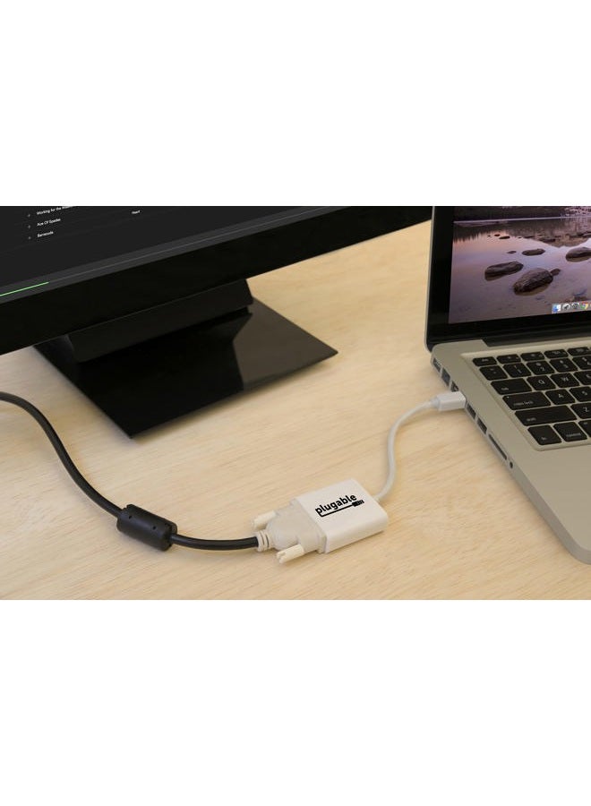 Plugable محول Mini DisplayPort (Thunderbolt 2) إلى DVI (يدعم أنظمة Mac/Windows/Linux، سلبي) - Image 2