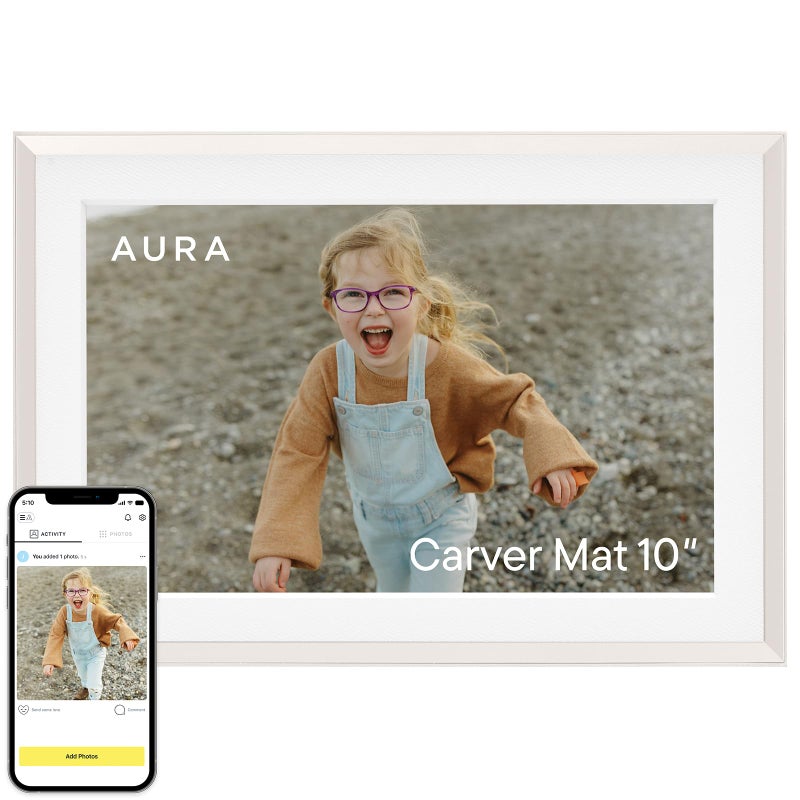 Aura Carver 10.1" WiFi Digital Picture Frame | The Best Digital Frame for Gifting | Text Photos Directly to Your Frame from Anywhere | Free Unlimited Storage | No Subscription Fees, No Ads - Image 1