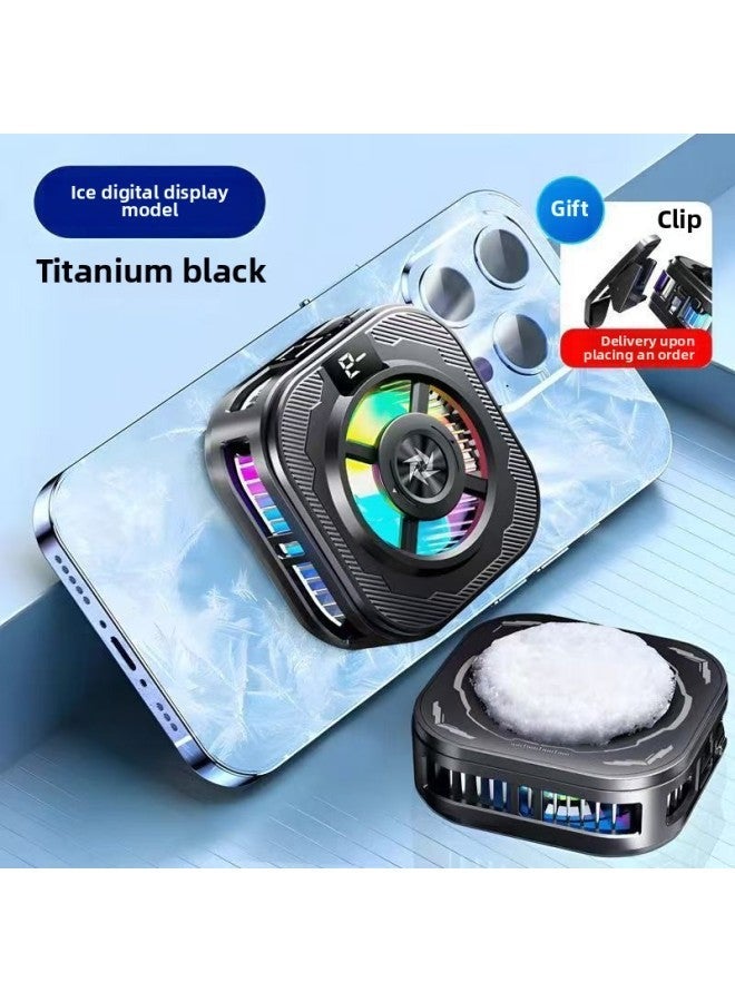 Mobile Phone Radiator Ipad Flat Magnetic Semiconductor Icing Refrigeration Back Clip For Black Shark Apple Millet Iqoo-Color:Second-speed Freezing + Dual-speed Adjustment [noble Black] Intelligent Digital Display Model|E-sports Finger Gloves  - Image 1