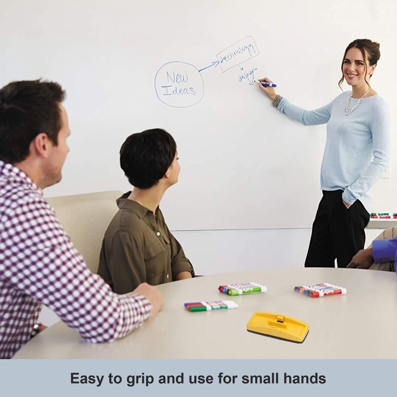oddy Magnetic Whiteboard Eraser (Pack of 2) | Dry Erasers for White Board, Perfect for Classroom, Home, College and Office Use (Assorted Colours) - Image 3