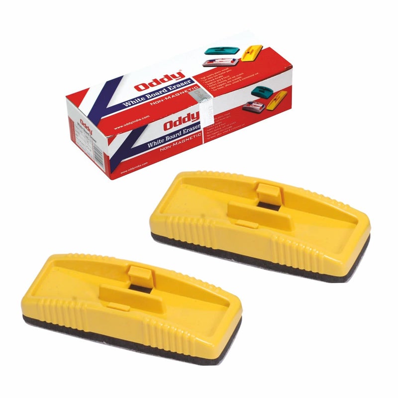 oddy Magnetic Whiteboard Eraser (Pack of 2) | Dry Erasers for White Board, Perfect for Classroom, Home, College and Office Use (Assorted Colours) - Image 1