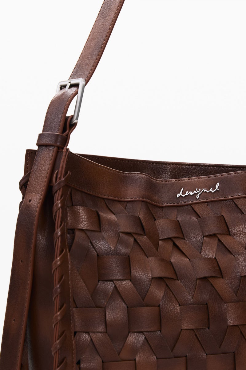 DESIGUAL Medium shoulder bag with faux leather effect design - Image 5