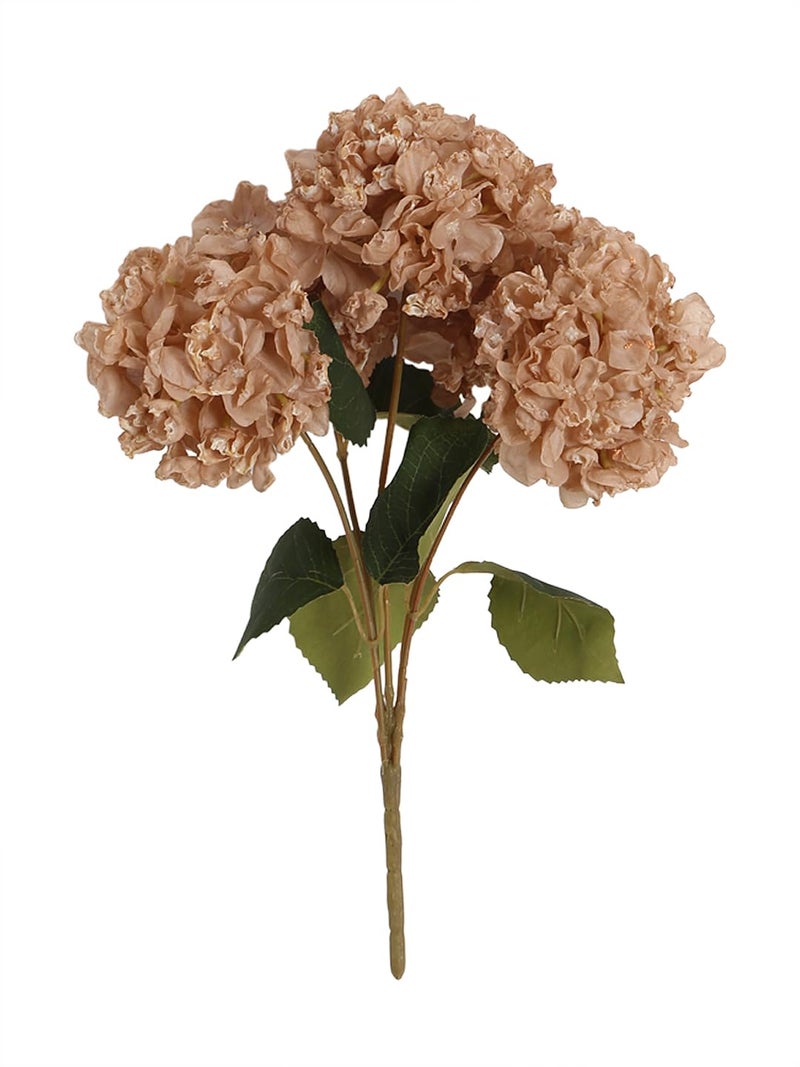 Fourwalls Fourwalls Beautiful Artificial Hydrangea Flowers Bunch for Vase 40 cm Beige Home Decoration Living Room Bedroom Corner Table Top Office Wedding Party Decorative Items  - Image 4