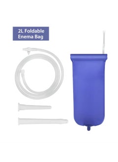 Loquat 2L Reusable Foldable Home Enema Kit For Constipation And Hygiene Blue  - Image 5