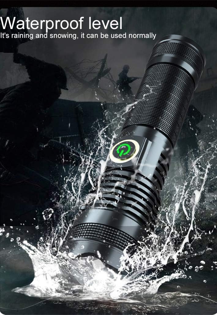 Calyrex Rechargeable LED Flashlight High Lumen Super Bright 250000 Lumens Powerful Tactical Flashlights 5 Light Modes Waterproof Zoomable Handheld Flash Lights for Walking Camping Emergency - Image 4