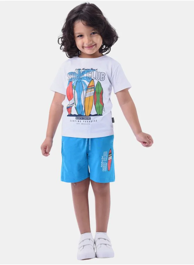 ورباسي Surf Club Graphic T-Shirt & Shorts Set by Styli