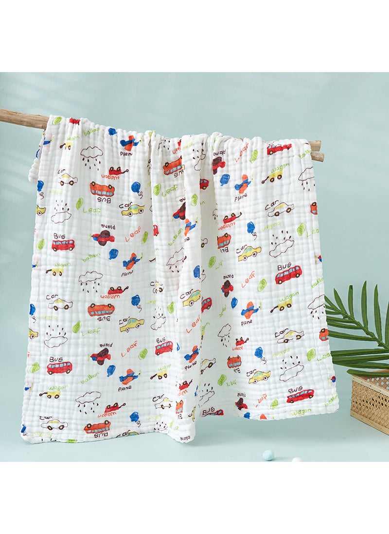 Generic Pure Cotton Baby Gauze Bath BlanketCar Car 