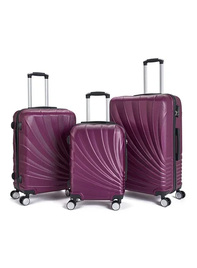 LIMRA Travel Bags From limra it consists of 3 luggage bags with a modern design and a solid maroon color