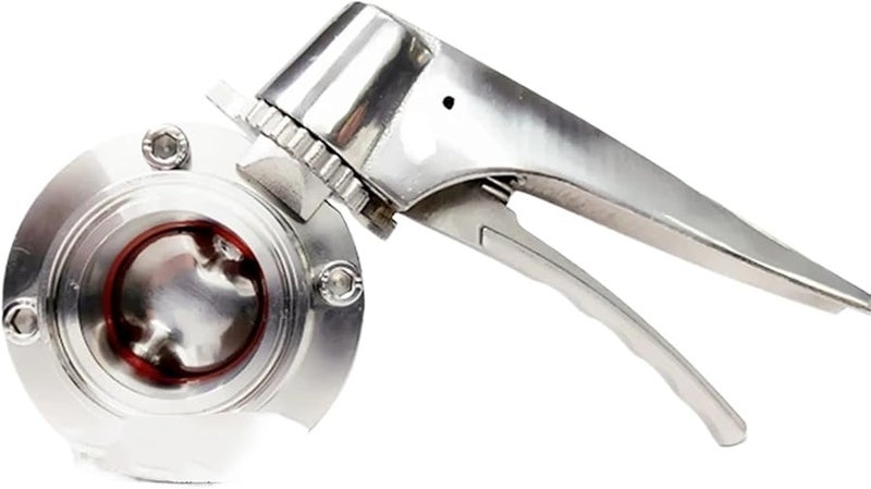 Tri Clamp صمام فراشة صحي 76 مم قطر الأنبوب الخارجي K96 مم فولاذ مقاوم للصدأ 304 تحكم في التدفق - Image 3