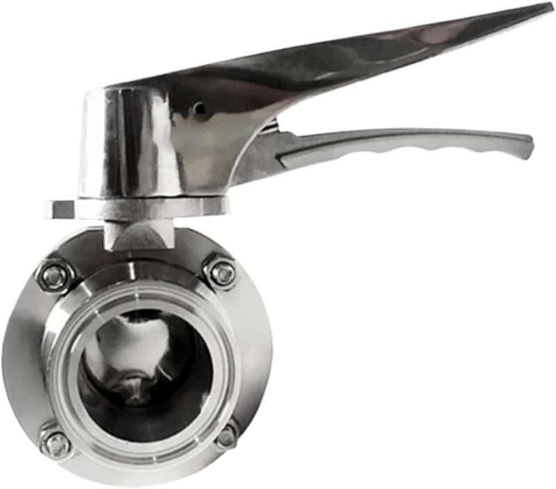 Tri Clamp صمام فراشة صحي 76 مم قطر الأنبوب الخارجي K96 مم فولاذ مقاوم للصدأ 304 تحكم في التدفق - Image 2