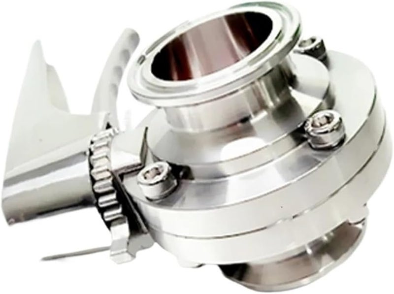 Tri Clamp صمام فراشة صحي 76 مم قطر الأنبوب الخارجي K96 مم فولاذ مقاوم للصدأ 304 تحكم في التدفق - Image 4