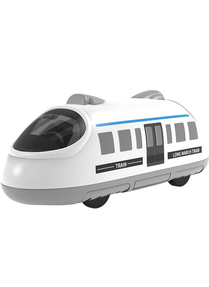 4 Pieces Inertial Sliding High-Speed Train Toys, Push And Go Toy Car Set, Double-Back Force Inertial Toy Car